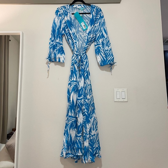Melissa Odabash Gabby Kaftan Swim Coverup in Splash SZ S NWT - Picture 4 of 8